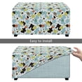 thumbnail image 5 of Xixirimido Colored Cow Spot Pattern Ottoman Cover Rectangle Storage Ottoman Slipcover Stretch Footrest Stool Covers with Elastic Band for Rectangle and Square Ottoman, Large, 5 of 7