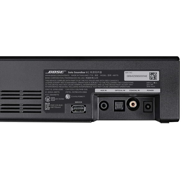 Bose Solo Soundbar Series Ii Negro | Walmart en línea