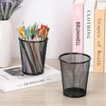 thumbnail image 6 of Metal Pen Holder,Happon 6 Pack Mesh Pencil Holder Desk Organized, Makeup Brush Holders, Round Wire Pen Cup Marker Holder for Desk Organizer for Home Office, Black, 6 of 8