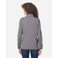 thumbnail image 3 of CORE365 CE73W Women's Venture Heathered Stripe Quarter-Zip Pullover-BLACK/ WHITE-L, 3 of 6