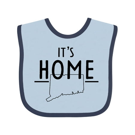 

Inktastic It s Home- Connecticut State Outline Gift Baby Boy or Baby Girl Bib