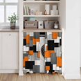 thumbnail image 6 of Burnt Orange Black Geometric Kitchen Curtains 45 Inch Length, Modern Abstract Block Tiers Curtains for Bathroom Bedroom Cafe, Light Filtering Small Window Treatment Short Drapes 2 Panels 42"Wx45"L, 6 of 8