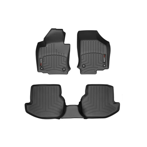 WeatherTech Custom Fit FloorLiners compatible with 2009-2016 VW Eos - 1st & 2nd Row, Black