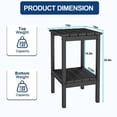 thumbnail image 2 of FODINGHILL 2-Tier Tall Outdoor Side Table, HDPE All Weather Patio Adirondack End Table, Plastic Table for Porch Garden Indoor, Black, 2 of 8