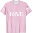 thumbnail image 4 of Amzcrzy Hauts pour Femmes Décontractés à Manches Courtes Printemps Été Hauts Tendance Empreinte de Patte d'Amour Hauts de Sortie Confortables Col Rond T-Shirts Basiques, 4 of 4