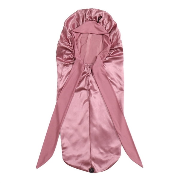 Gorro para Dormir para Mujer, Gorro para Dormir con Larga, Pelo , Gorro para Dormir Nocturno, Gorros de Ducha para Sauna, Gorro de Baño, Rosa
