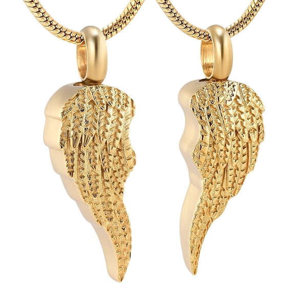 Constanlife Angel Wing Cremation Pendant Small Urns For Ashes Keepsake Urn Necklace