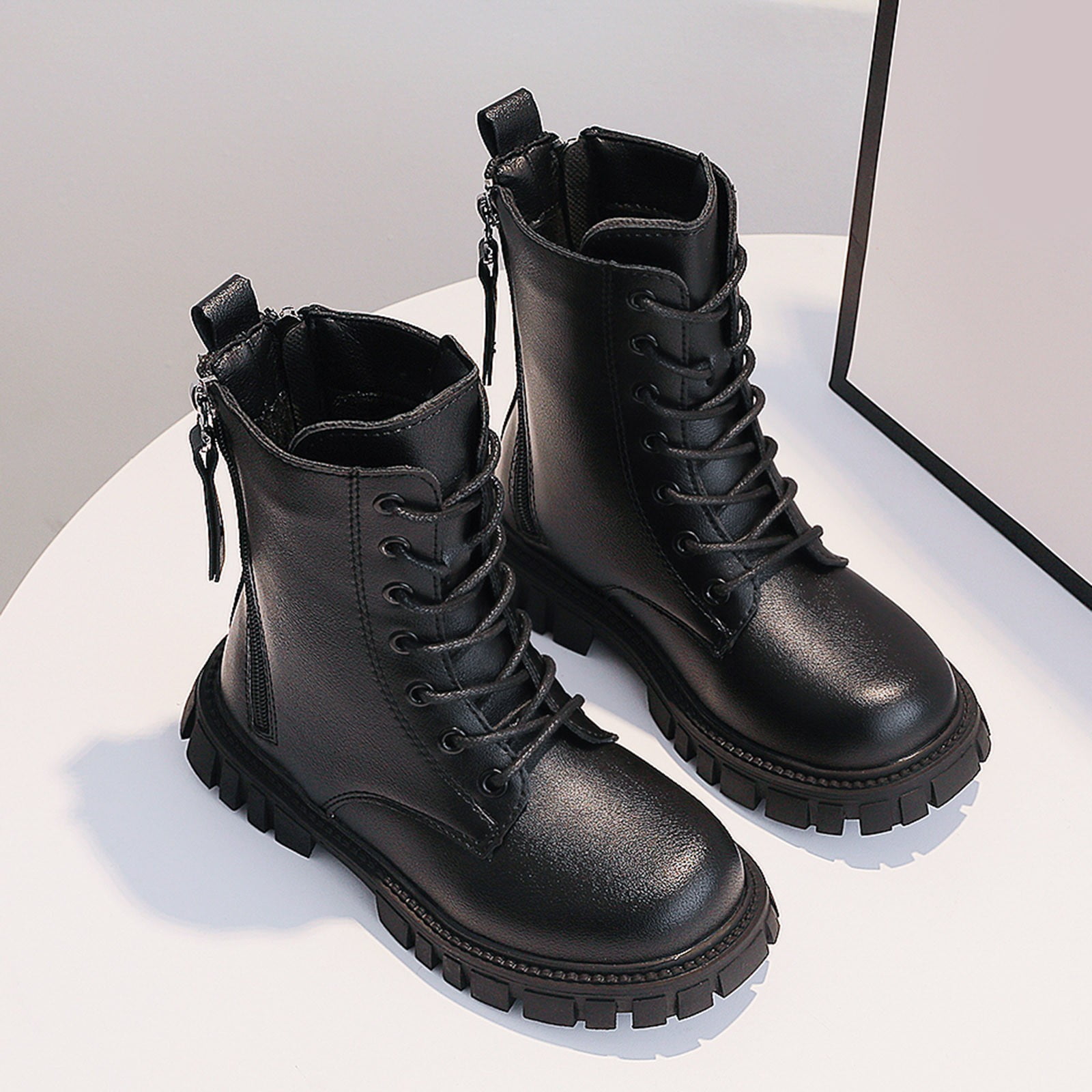 Girls black boots clearance