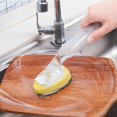 thumbnail image 3 of Cepillo de cocina tipo prensa para líquidos, cepillo de limpieza en aerosol para líquidos multifuncional, cepillo para manchas de mango largo, herramienta para ollas, cepillo para lavar platos, 3 of 5