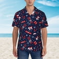thumbnail image 2 of Haiem Winter Sports Fun Pattern Printed Hawaiian Shirt for Men - Men’s Casual Beach Summer Shirts - Stretch Fabric with Modern Fit-Large, 2 of 7