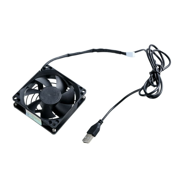 Quiet USB Cabinet Cooling Fan with Temperature Control 80mm for Home Theater and Plant Houses