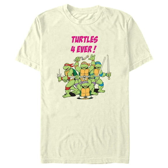 Men's Teenage Mutant Ninja Turtles 4 Ever Turtles! Graphic Tee Beige 3X Large