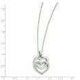 thumbnail image 2 of Diamond Fascination  Diamond Mystique Sterling Silver Platinum-plated Diamond Double Heart 18 Inch Necklace, 2 of 2