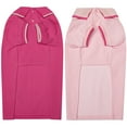 thumbnail image 5 of Blueberry Pet Pack of 2 Back to Basic Cotton Blend Dog Polo in Amaranth Red and Pink, Back Length 16", 5 of 7