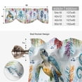 thumbnail image 6 of Blue Coastal Tie Up Valance Curtains for Windows, Kitchen Curtains Window Treatments, Summer Beach Sea Turtle Octopus Jellyfish Seahorse Short Window Shades Valances for Bedroom Bathroom Cafe 54"x18", 6 of 8
