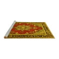 thumbnail image 2 of Ahgly Company Machine Washable Indoor Square Persian Yellow Traditional Area Rugs, 6' Square, 2 of 4
