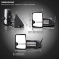 thumbnail image 3 of Spec-D Tuning Amber LED Signal Power Heated Manual Fold Towing Mirrors Compatible with 1988-1998 GMC C/K 1500 2500 3500 , 1992-1999 Yukon Suburban Left + Right Pair, 3 of 7