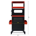 thumbnail image 6 of Noble House 17" 4-Level Multi-functional Diagnostic Trolley, Car Equipment Cart with Locking Cabinet, Black & Red, 6 of 12