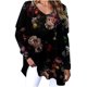 thumbnail image 1 of Top suelto con cuello en V y manga larga con estampado informal a la moda para mujer Pompotops  gfhjh21455, 1 of 8