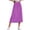 Purple, variant on Npasoilc High Waist A-Line Skirt for Women Summer Solid Color Side Split Elastic Waist Casual Midi Skirt With Pockets