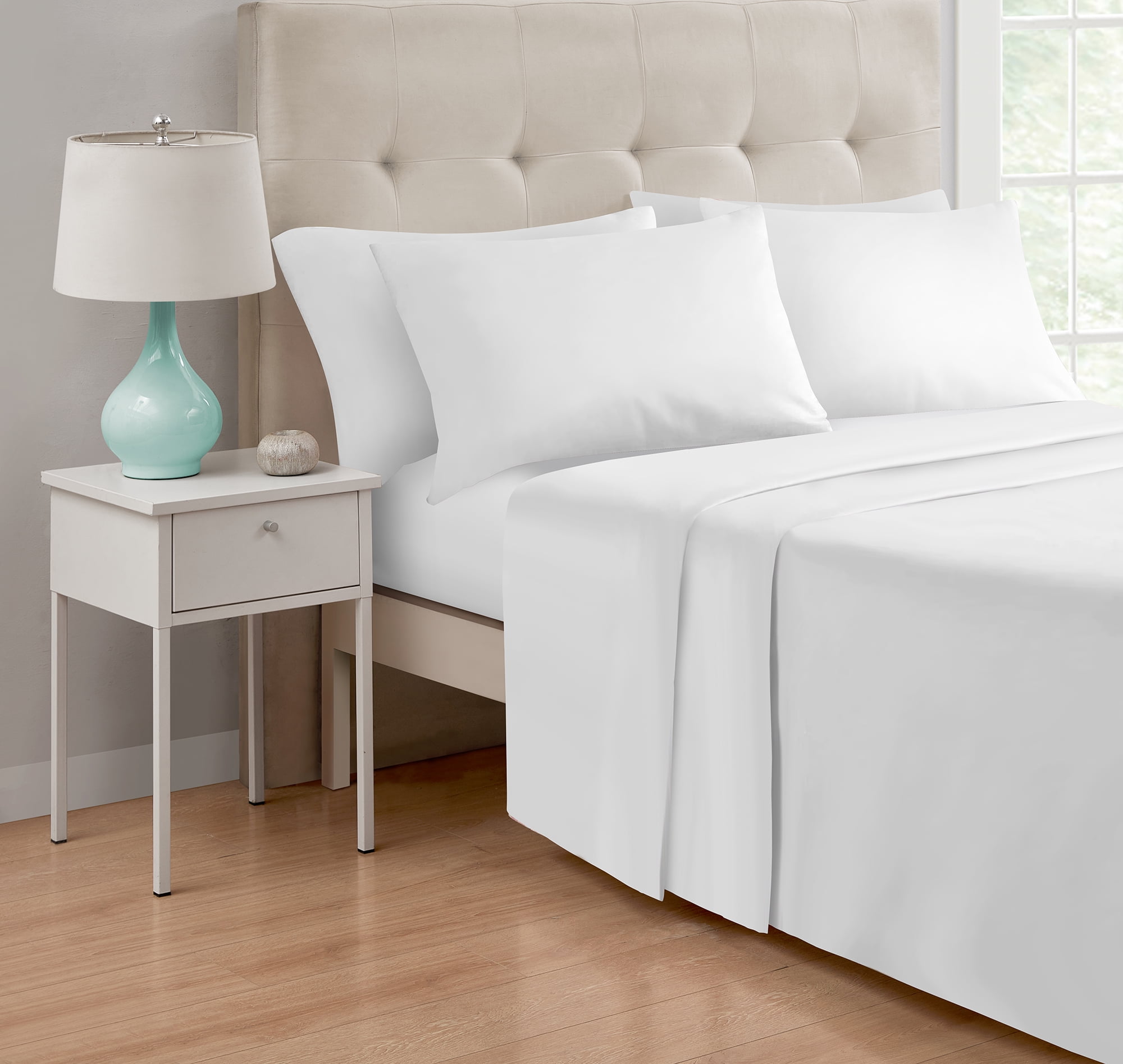 Mainstays All in One Reversible Comforter and Sheet Set- 11 Piece, Queen, Soft Sea