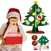 ASXITE Christmas Decorations Indoor,Fall/Winter Indoor Decorations,9.5-Inch Diy Felts Toddler Christmas Tree Kids' Interactive Christmas Tree With Removable Tree Ornaments