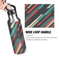 thumbnail image 4 of Yayeee 20oz Insulated Water Bottle Double Wall Stainless Steel with Flip Straw Lid, Abstract Stripes, 4 of 7