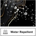 thumbnail image 5 of Marble Shower Curtain, Gold and Black Luxury Liquid Marble Shower Curtain Set for Bathroom Waterproof Polyester Fabric Modern Ink Texture Bathroom Decor with Hooks, 72x72 Inch, 5 of 6