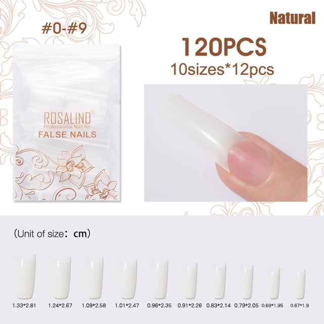Bilqis Offres Sac à Ongles Portable 120 Produits pour Ongles Pointus Patchs pour Faux Ongles