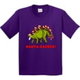 thumbnail image 3 of Inktastic Santa-saurus Christmas Dinosaur Youth T-Shirt, 3 of 5