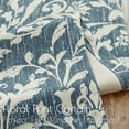 thumbnail image 5 of Curtainking Blackout Curtains for Bedroom Thermal Curtains Floral Patterned Living Room Vintage Country Curtain 63 inch Long 2 Panels Blue on Beige, 5 of 10