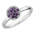 thumbnail image 1 of Bague d'améthyste empilable dames 1/5 carat (CTW) en argent sterling, 1 of 5