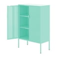 thumbnail image 6 of Knocbel 2-Door Free Standing Sideboard Metal Storage Locker Cabinet Steel Accent Cabinet with Adjustable Shelves for Home Office School Garage, 15.75"D x 31.5"W x 47.24"H Green, 6 of 8