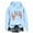 Light Blue, variant on Wang6 Funny Graphic Hoodies for Womens Loose Fit Shrimp Pirinted Hooded Pullovers Sweatshirts Trendy Fall Long Sleeve V Neck Tops Pink XL