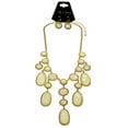 thumbnail image 2 of Mi Amore Iridescent Adjustable Necklace-Earring-Set White & Gold-Tone, 2 of 3