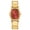 Red, variant on Gold Quartz Watch for Men Luxury Classic 3ATM Waterproof Wrist Watches with Stainless Steel Oval Case and Band-Birthday Gifts Present-Sunray Gold Dial