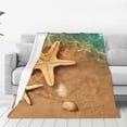 thumbnail image 1 of Balery Starfish And Seashell 1 Manta de Felpa Suave y Acogedora – Cobija de Franela Aterciopelada para Cama, Lavable y Cálida para Sofá, Mascotas, Transpirable-80"x60", 1 of 7