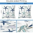 thumbnail image 2 of Throw Pillow Covers Nautical Starfish Pillow Covers 20x20 Inch Set of 2 Navy Blue and Turquoise Sea Stars Throw Pillows Decorative Pillow Cases Cushion Covers for Bedroom Livingroom, 2 of 6