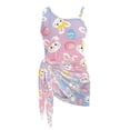 thumbnail image 7 of SEANATIVE Girls Swimsuits One-Piece Bathing Suit with Mesh Cover Up Skirt Lightweight Soft Swimwear Beachwear with Adjustable Strap, Size 11-12, Easter Egg Rabbit Blue Pink Gradient, 7 of 7