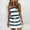 Blue, variant on Kiplyki Women's Spring Summer Dresses New Arrivals Sleeveless Bandage Stripe Printing Loose Tube Top Dress