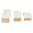 thumbnail image 2 of 3Pcs Jewelry Display Stand White Soft PU Leather Assorted Size Elegant Necklace Display Holder for Home Store Counter, 2 of 14