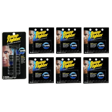 Bump Fighter Refill Razor w/ 2 Cartridges + Bump Fighter Refill Cartridge Blades - 5 ea. (Pack of 6)