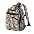 thumbnail image 2 of Rhodesian Ridgeback and Floral Backpack for School, Cute School Bag with Adjustable Shoulder Straps and Padded Back, 15.25"x11.5"x5.25", 2 of 5