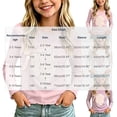thumbnail image 3 of Kids Cute Tops Layering Crew Neck Printed Long Sleeve Shirts Ruffle Hem Casual Soft Fall Winter Outfits Purple 9-10Years, 3 of 5