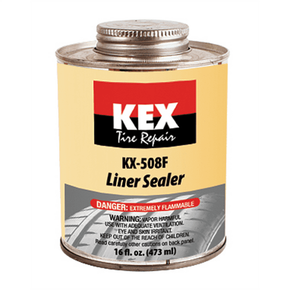 KEX Tire Repair Liner Sealer, Flammable, 16 oz. Brush Top Can