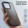 thumbnail image 3 of JETech Matte Case for iPhone 15 Pro Max 6.7-Inch, Shockproof Military Grade Drop Protection, Frosted Translucent Back Phone Cover, Anti-Fingerprint (Black), 3 of 5