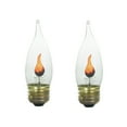 thumbnail image 1 of 2PK Flickering Flame Standard Light Bulbs - 3W Realistic Candle Flicker E26, 1 of 1