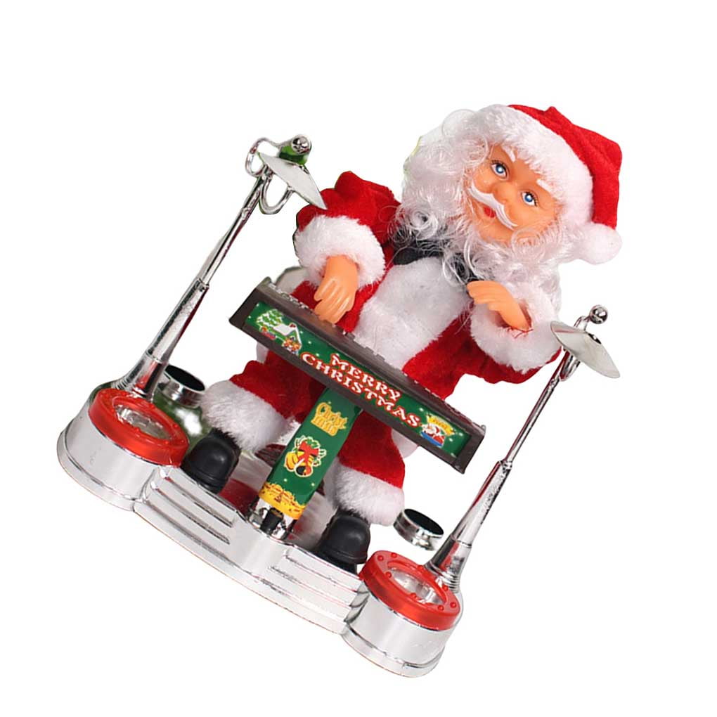 Kids Santa Claus Playing Realistic Piano Music Dolls Lovely