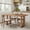 Natural, variant on GDF Studio 63" Rectangular Dining Table for 6 People, Farmhouse Pedestal Base, Solid Wood Frame, Walnut