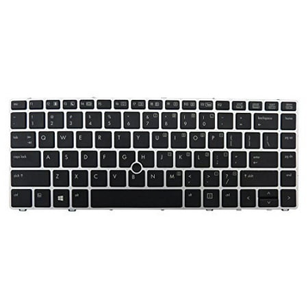 HP 702843-001 Keyboard with pointing stick - Full-sized layout with backlit durakey chiclet-style keys and dual-point - Includes keyboard cable and pointing stick cable (United